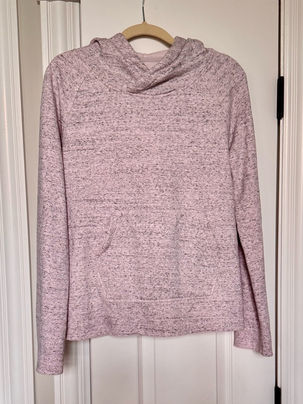 UGG Light Pink Marled Cowl Neck Hoodie Sweater